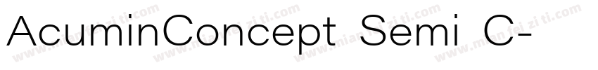AcuminConcept Semi C字体转换